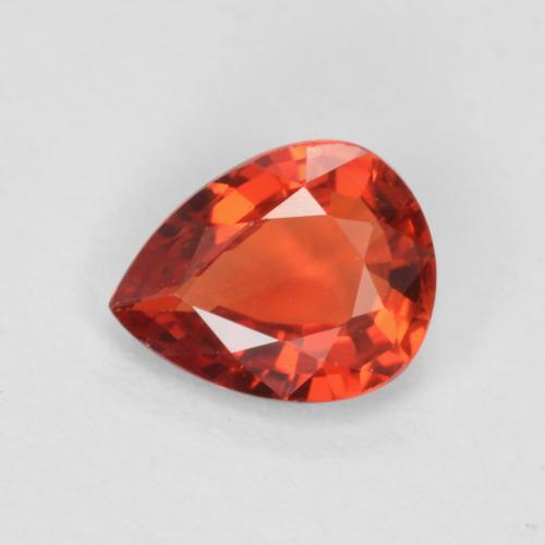 Amber Orange Saphir Edelstein - 0.4ct Birnen Schliff (ID: 551626)