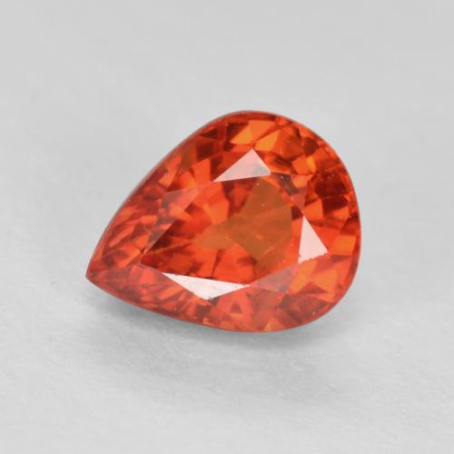 Rojo intenso Zafiro Gema - 0.6ct Corte en forma de pera (ID: 551628)