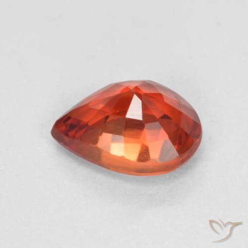 Sapphire Gemstone in 5 x 4 mm (calibrated) Size for Sale, Sapphire Stone in Medium Red Color