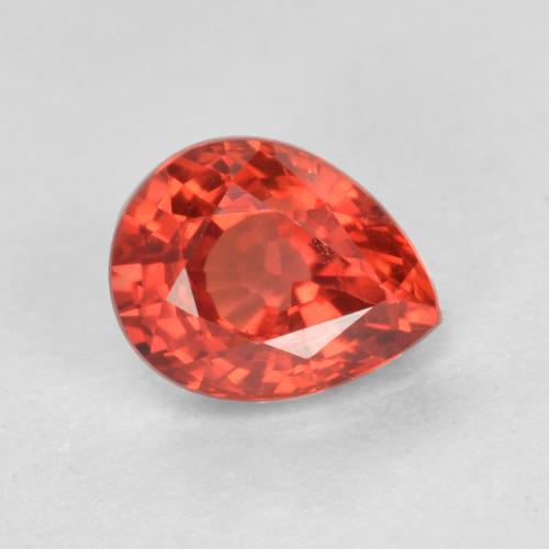 Medium Red Sapphire Gem - 0.5ct Pear Facet (ID: 551631)