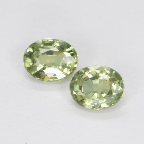 gelblich-grün Saphir Edelstein - 0.2ct Oval facettiert (ID: 551643)