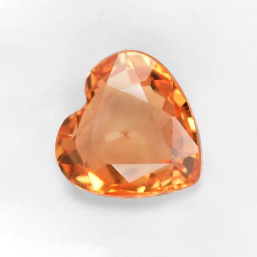 Amber Orange Сапфир Камень - 0.4ct Фасетная огранка формы Сердце (ID: 552056)