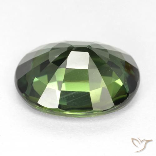 Sapphire Gemstone in 12 x 10 mm (calibrated) Size for Sale, Sapphire Stone in Brownish Green Color