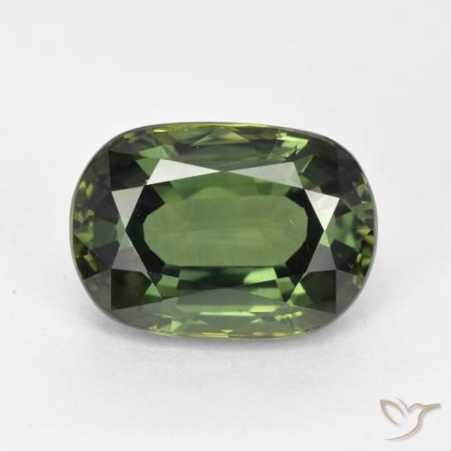 4.05ct Natural Brownish Green Sapphire, Oval, VVS