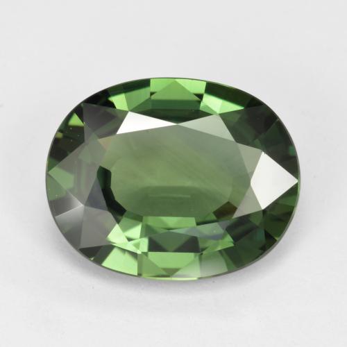 Verde oscuro Zafiro Gema - 4.1ct Forma ovalada (ID: 552086)