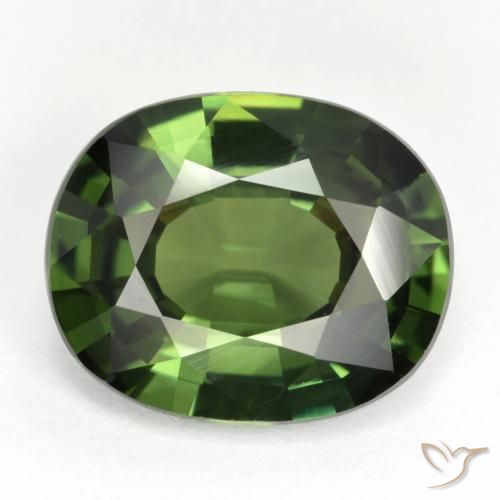 10.00ct Natural Seaweed Green Serpentine, Oval, Translucent