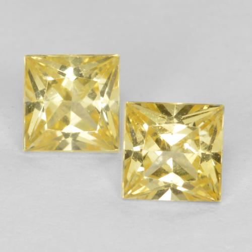 Dijon Yellow Sapphire Gem - 0.3ct Princess-Cut (ID: 552091)