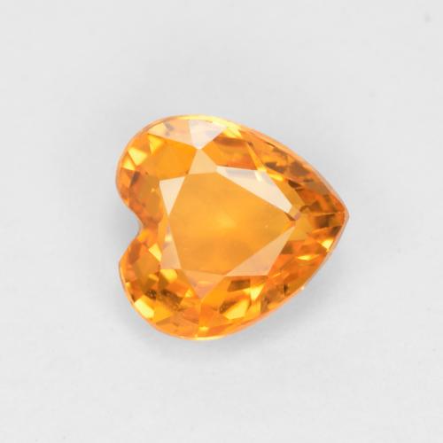 Naranja intenso Zafiro Gema - 0.5ct Forma de corazón (ID: 552924)