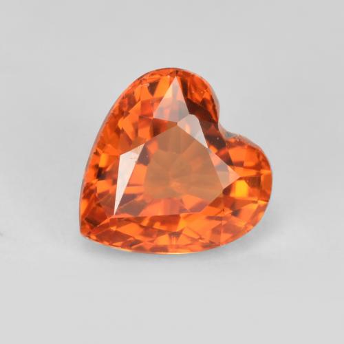 Naranja claro Zafiro Gema - 0.6ct Forma de corazón (ID: 552928)