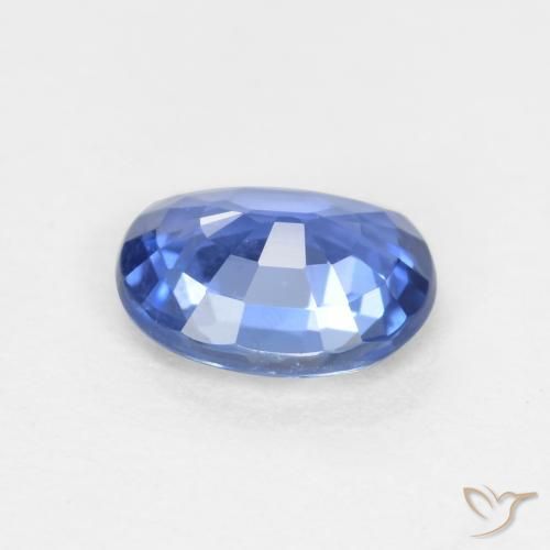 Sapphire Gemstone in 5.8 x 4.8 mm Size for Sale, Sapphire Stone in Light Navy Blue Color