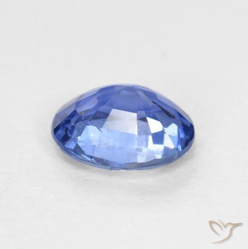 Sapphire Gemstone in 5.4 x 4.6 mm Size for Sale, Sapphire Stone in Light Navy Blue Color