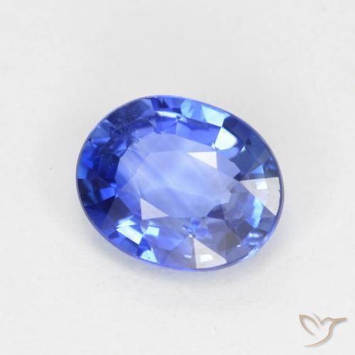 0.67 ct Blue Sapphire Stone, Natural Sapphire in Oval Facet Shape for Sale