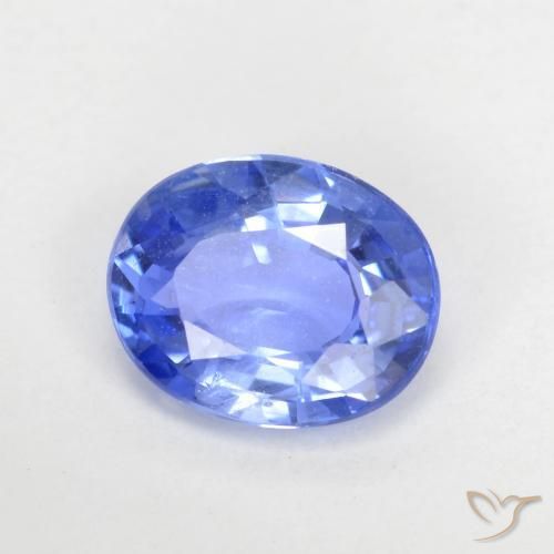 0.63 ct Blue Sapphire Stone, Natural Sapphire in Oval Facet Shape for Sale