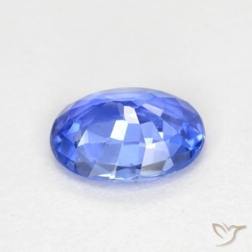 Sapphire Gemstone in 6 x 4.9 mm Size for Sale, Sapphire Stone in Pastel Blue Color