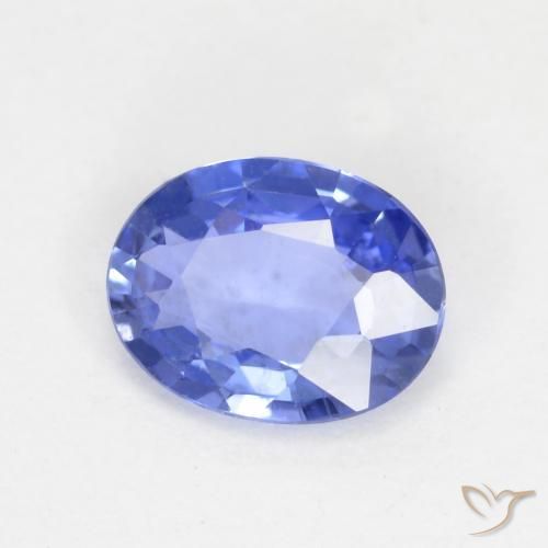 0.48 ct Blue Sapphire Stone, Natural Sapphire in Oval Facet Shape for Sale