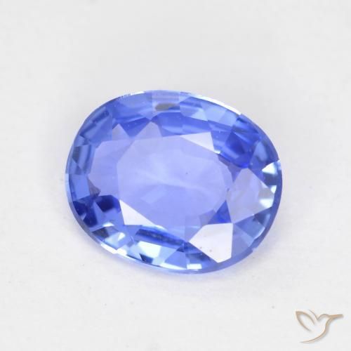 0.50 ct Blue Sapphire Stone, Natural Sapphire in Oval Facet Shape for Sale
