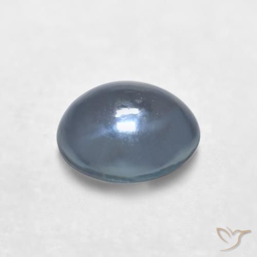 Deep Blue Sapphire Gem - 0.6ct Round Cabochon (ID: 554106)