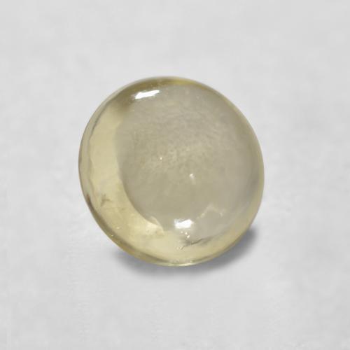 hellgelb Saphir Edelstein - 0.6ct Rund Cabochon (ID: 554108)
