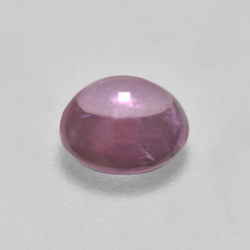 Púrpura rojizo claro Zafiro Gema - 0.5ct Cabujón Redondo (ID: 554476)