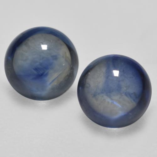 Navy Blue Sapphire Gem - 0.5ct Round Cabochon (ID: 554880)