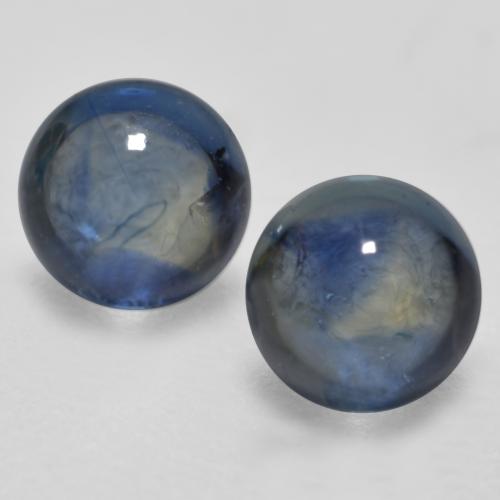 Royal Blue Sapphire Gem - 0.5ct Round Cabochon (ID: 554881)