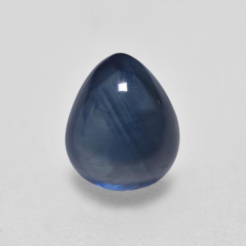 Midnight Blue Saphir Edelstein - 0.9ct Birnen Cabochon (ID: 554884)