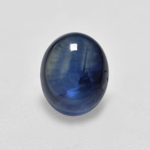 Twilight Blue Sapphire Gem - 0.8ct Oval Cabochon (ID: 554885)