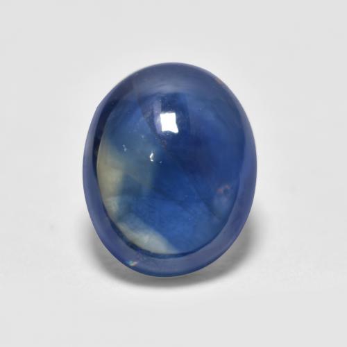 Deep Blue Sapphire Gem - 0.8ct Oval Cabochon (ID: 555370)