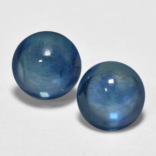 Navy Blue Sapphire Gem - 0.3ct Round Cabochon (ID: 555854)