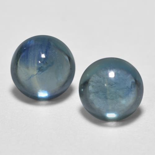 Deep Navy Blue Sapphire Gem - 0.3ct Round Cabochon (ID: 555860)