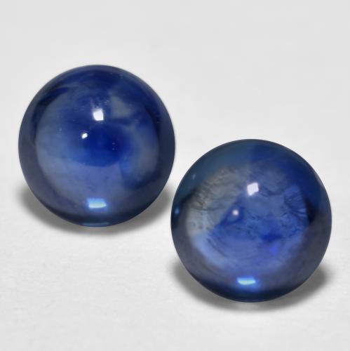 Navy Blue Sapphire Gem - 0.3ct Round Cabochon (ID: 555862)