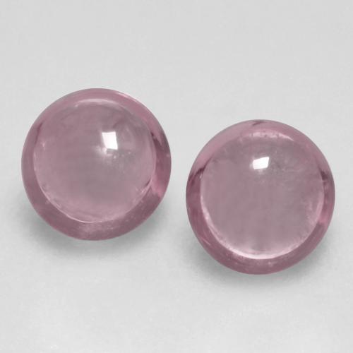 Medium-Dark Pink Sapphire Gem - 0.2ct Round Cabochon (ID: 556185)