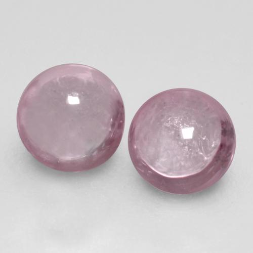 Medium-Dark Pink Sapphire Gem - 0.2ct Round Cabochon (ID: 556187)
