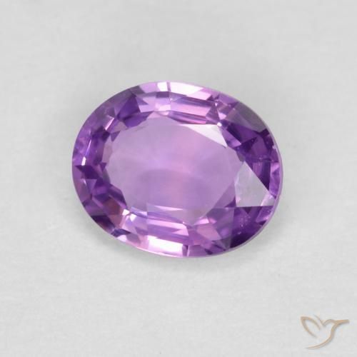 0.43 ct Violet Sapphire Stone, Natural Sapphire in Oval Facet Shape for Sale