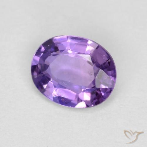 0.40 ct Violet Sapphire Stone, Natural Sapphire in Oval Facet Shape for Sale