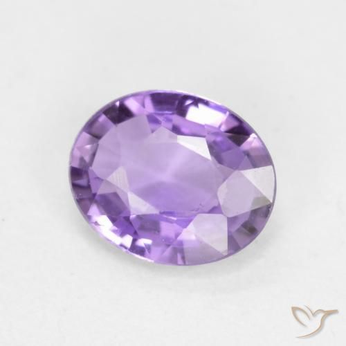 0.46 ct Violet Sapphire Stone, Natural Sapphire in Oval Facet Shape for Sale