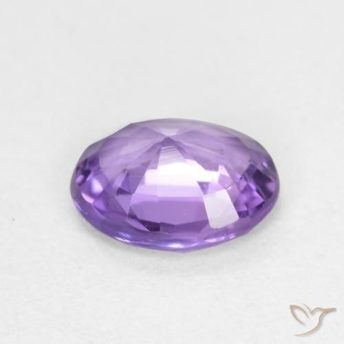 Sapphire Gemstone in 5.4 x 4.4 mm Size for Sale, Sapphire Stone in Medium Pink Violet Color