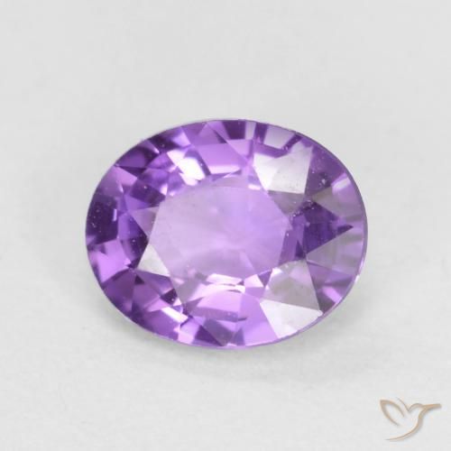 0.51 ct Violet Sapphire Stone, Natural Sapphire in Oval Facet Shape for Sale