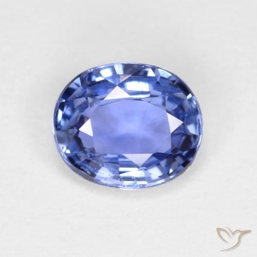 Zafiro Azul Ovalada de 0.75 ct de Sri Lanka, dimensión 6 x 5,1mm, piedra preciosa natural Calentada, claridad VS, Zafiro Forma ovalada de 1 pieza, dureza de Mohs de 9 Adecuado para joyas de uso diario , Piedra de nacimiento de septiembre, Photo A