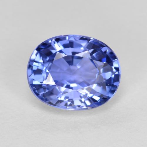 Deep Purple Blue Сапфир Камень - 0.8ct Фасетный Овал (ID: 557142)