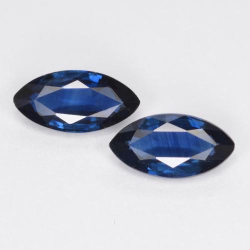 Twilight Blue Sapphire Gem - 0.5ct Marquise Facet (ID: 557171)