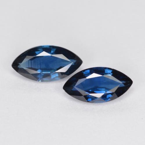 Twilight Blue Sapphire Gem - 0.5ct Marquise Facet (ID: 557174)