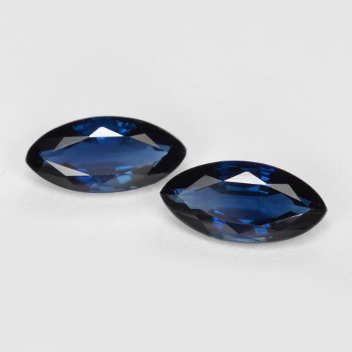 Темно-синий Сапфир Камень - 0.5ct Фасетная Маркиза (ID: 557176)