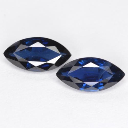 Navy Blue Zaffiro Gem - 0.5ct Marquise sfaccettato (ID: 557244)