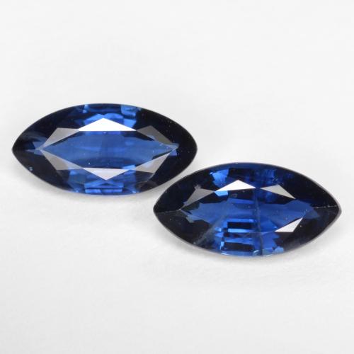 Dark Blue Sapphire Gem - 0.5ct Marquise Facet (ID: 557250)