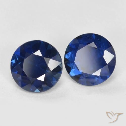 1.19 ctw Blue Sapphire Stones, Natural Sapphire in Diamond-Cut Shape for Sale