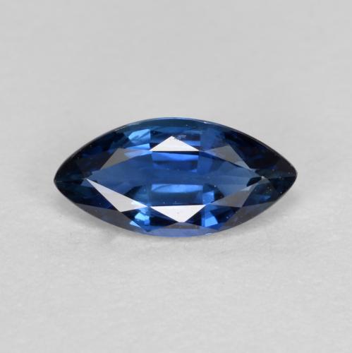 Navy Blue Sapphire Gem - 0.4ct Marquise Facet (ID: 557457)
