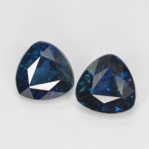 Midnight Blue Sapphire Gem - 0.4ct Trillion Facet (ID: 557682)