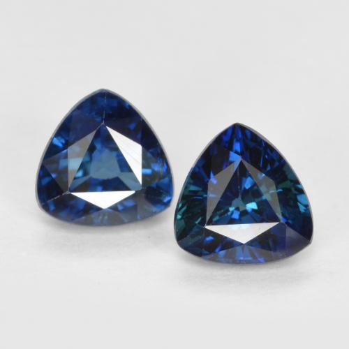 Midnight Blue Sapphire Gem - 0.5ct Trillion Facet (ID: 557683)