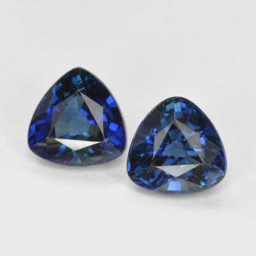 Twilight Blue Sapphire Gem - 0.5ct Trillion Facet (ID: 557685)
